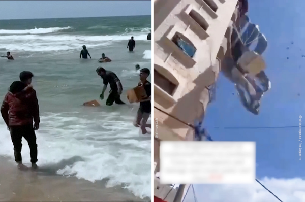 gaza airdrop inefficient unsafe