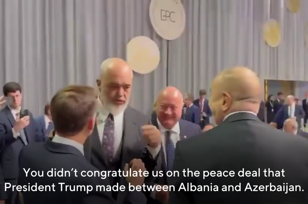 albania azerbaijan mock trump end war macron