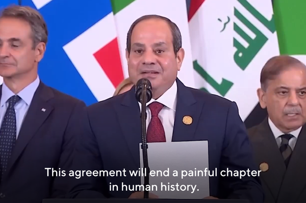 egypt sisi two state solution gaza peace summit