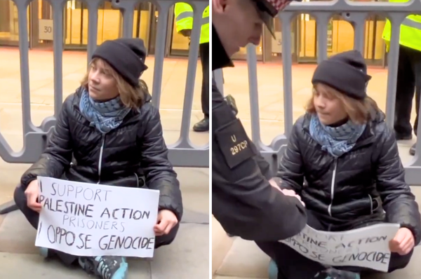 greta thunberg uk arrest Palestine action support