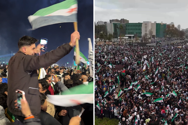 syria first liberation anniversary celebration assad regime toppled