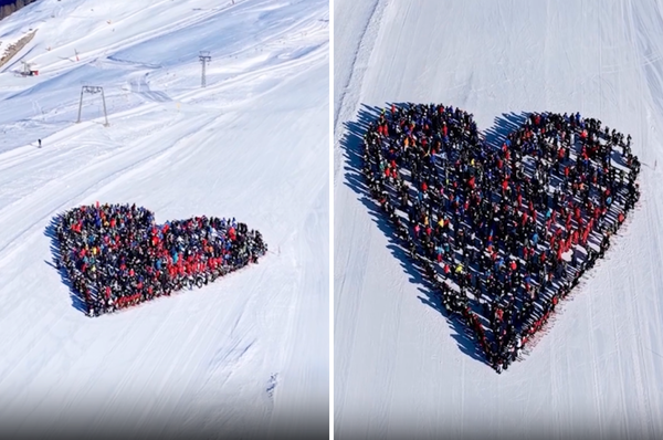 Switzerland crans montana new years fire ski heart tribute