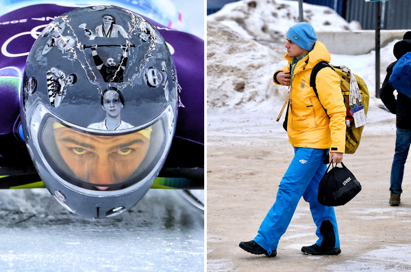 Vladyslav Heraskevych helmet Ukraine disqualified Milan Olympics