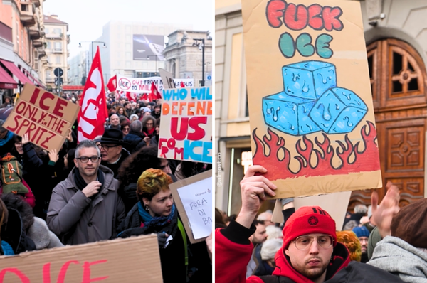 Italy ice protest milan cortina olympics