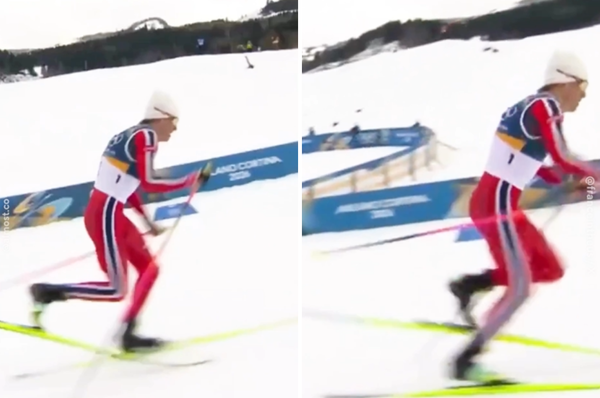 Klæbo Norway skier run uphill milan olympics 2026