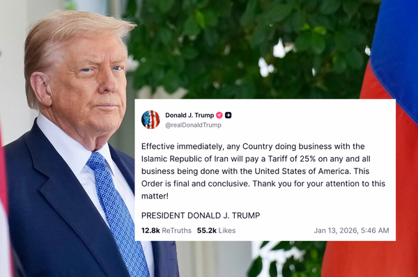 trump 25 percent tariff iran trade countries