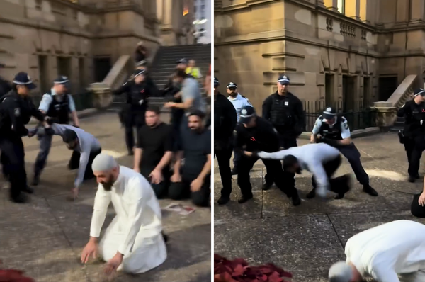 australia police attack muslim pray herzog visit israel