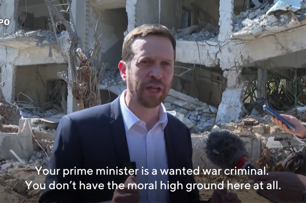 channel 4 uk journalist confront israel official war crimes secunder kermani