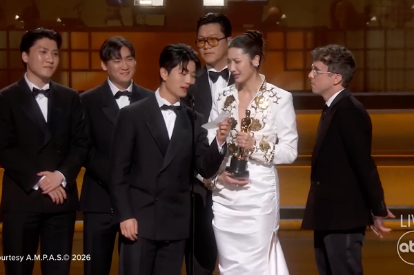 oscars kpop demon hunters speech cut off