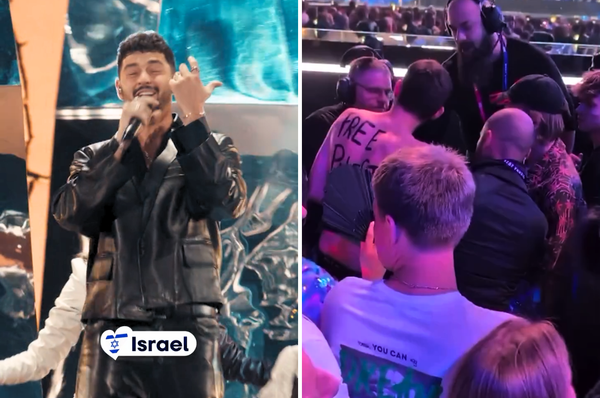 israel eurovision pro palestine protesters disrupt