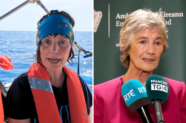 israel kidnap ireland president sister Margaret Connolly Global Sumud Flotilla gaza