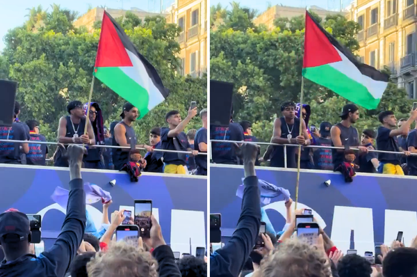 lamine yamal palestine flag spain la liga win