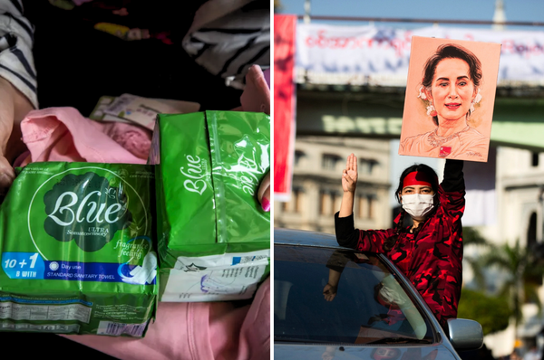 myanmar military period pads ban