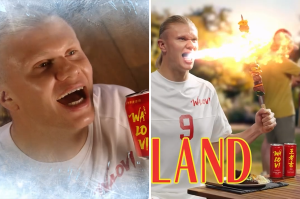 Erling Haaland china herbal tea ad walovi meme