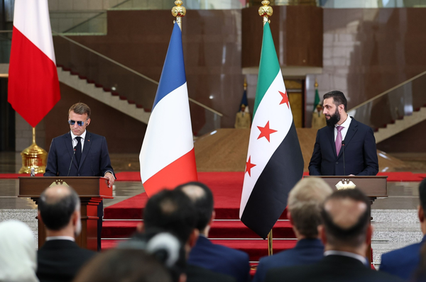Macron Ahmed al-Sharaa france syria diplomatic relations restored