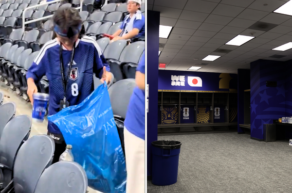 japan fans world cup 2026 clean up videos