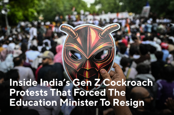 india gen z cockroach protests education minister resign