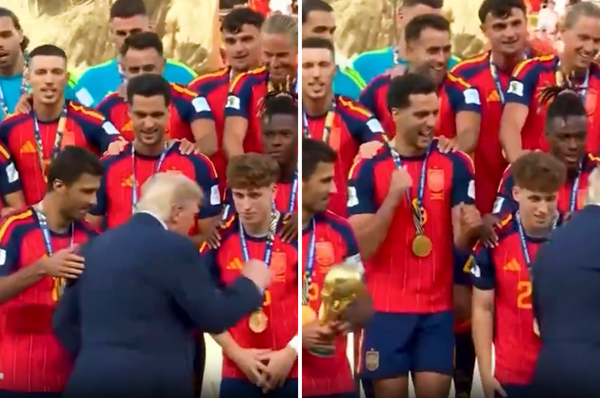 spain Mikel Merino mimick trump dance world cup 2026