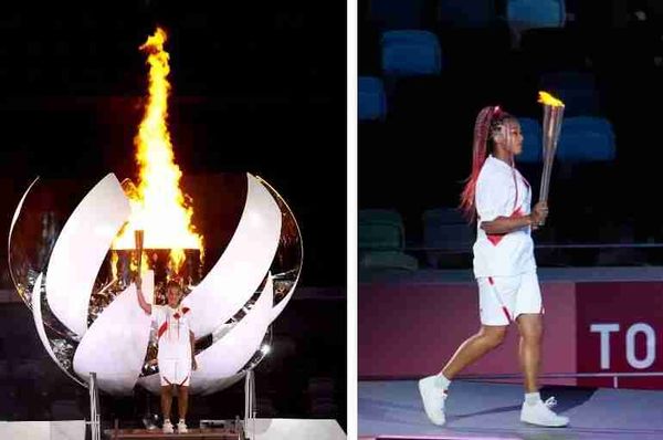 Naomi Osaka lights Olympic flame