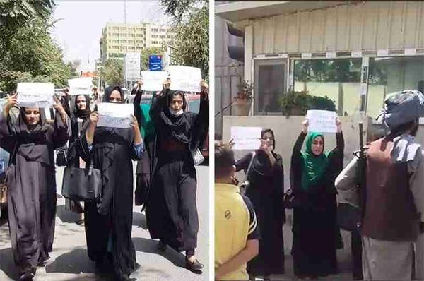 afghan women protest taliban