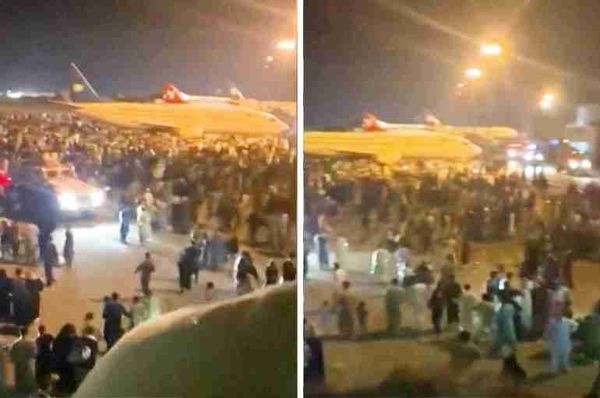 afghanistan kabul airport taliban flee