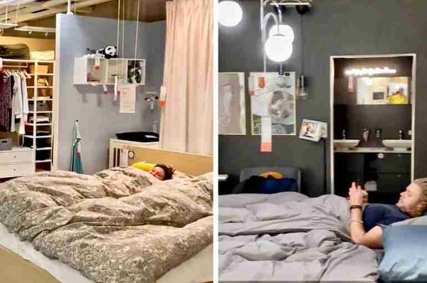 ikea customers trapped overnight denmark snowstorm