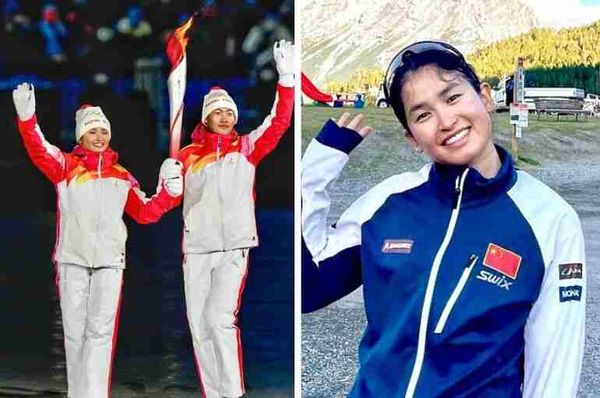 china uyghur torch bearer olympics dinigeer yilamujiang