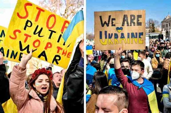 ukraine protests russia invasion world