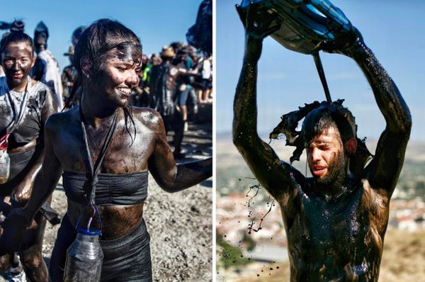 spain cascamorras festival grease spanish