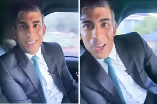 rishi sunak seatbelt fine instagram video