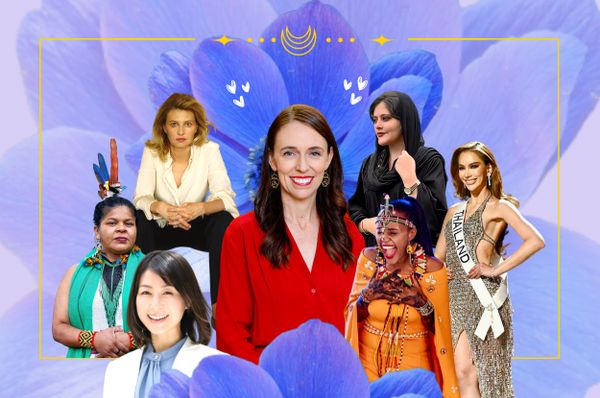 Inspiring women on international women's day graphic.