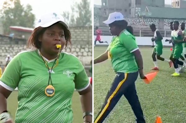 Congo first woman soccer coach dc virunga