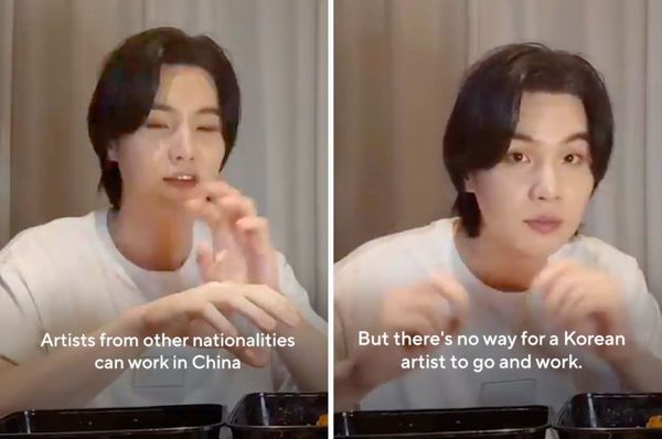 Suga made comment on China's ban on K-pop stars performing in the country