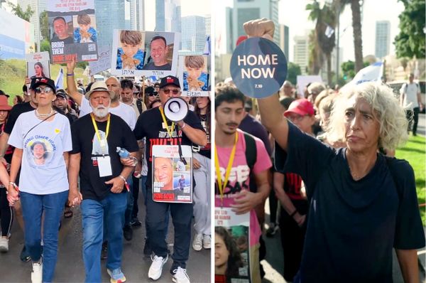 israeli hostage families march protest netanyahu