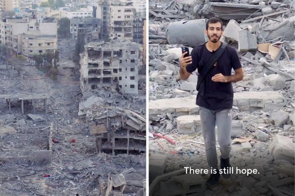 Despite Witnessing The Destruction Of His Neighborhood, This Palestinian Man Shared A Hopeful Message From Gaza