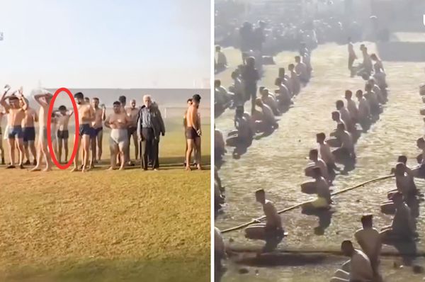 israel round up gaza men stadium