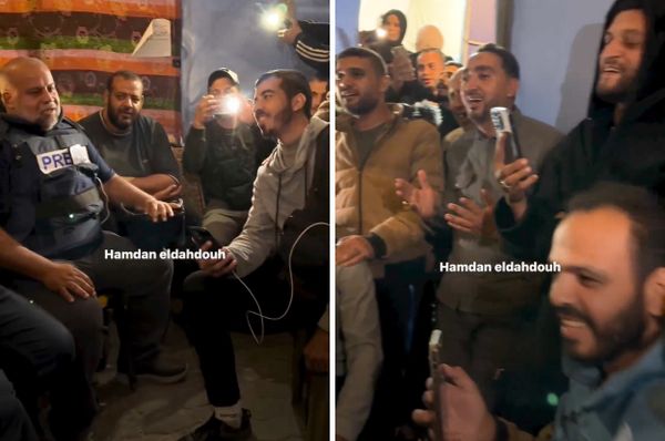 palestinian journalists gaza sing we will stay here