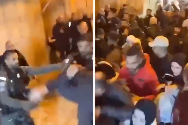 israel beat al aqsa worshippers ramadan 2024 gaza