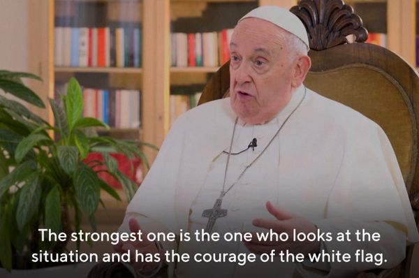 pope ukraine white flag surrender russia controversy