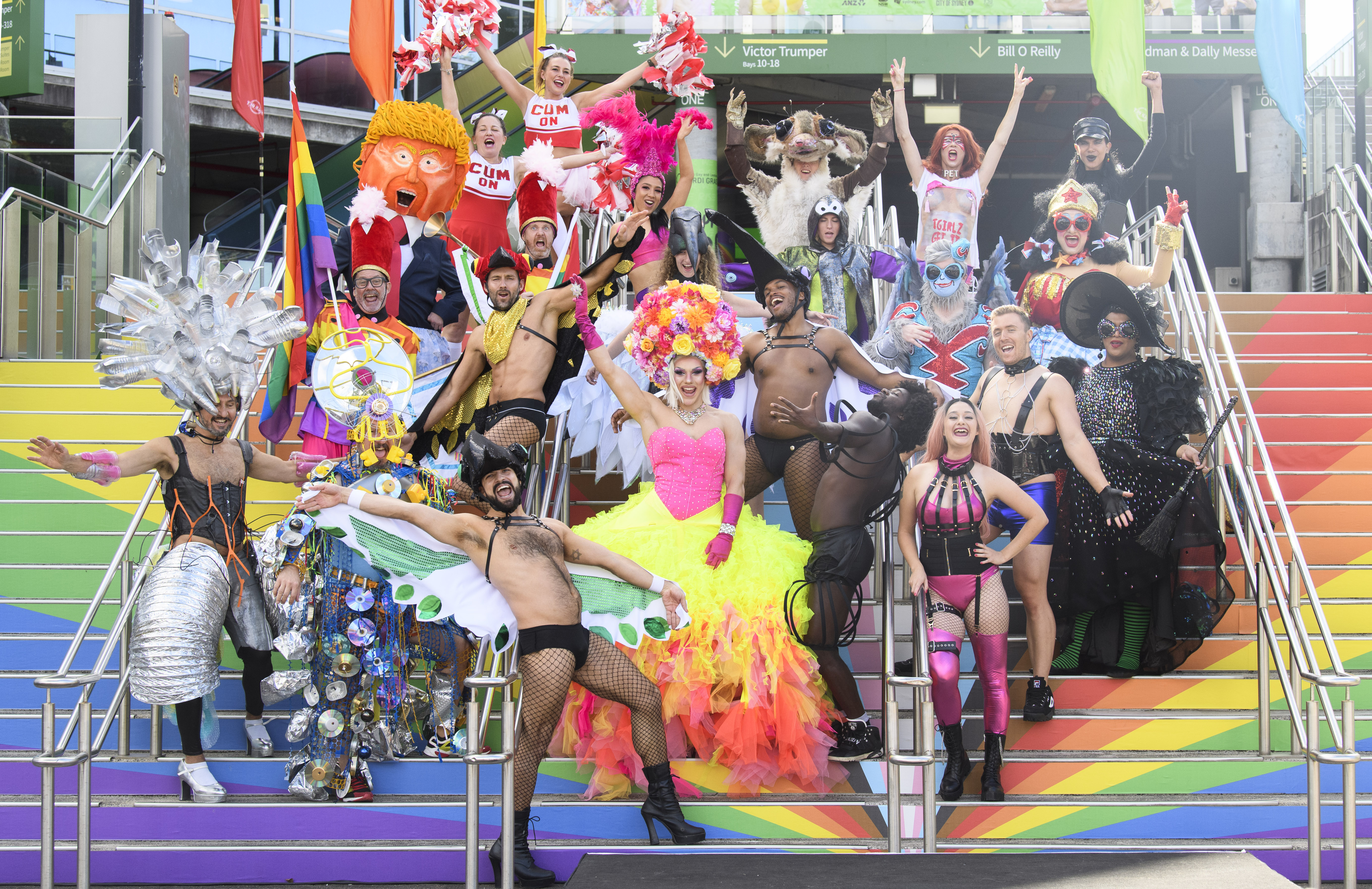 australia sydney mardi gras participants pose for photo