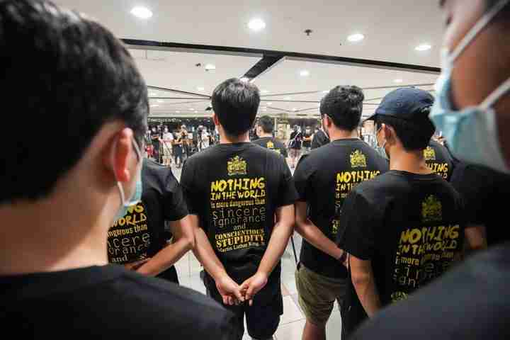 hong kong students arrest terrorism july 1
