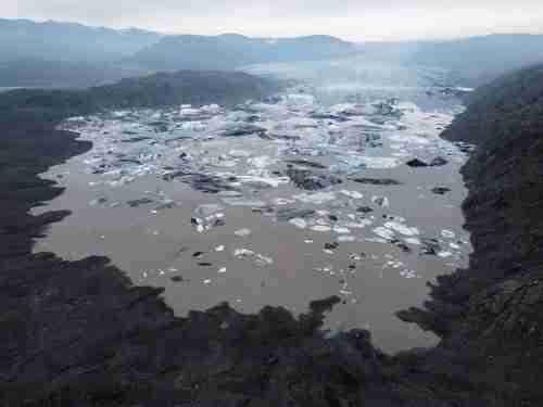 Iceland glaciers melting due to global warming