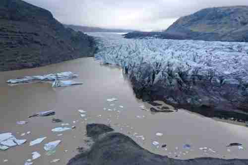 Iceland glaciers melting due to global warming