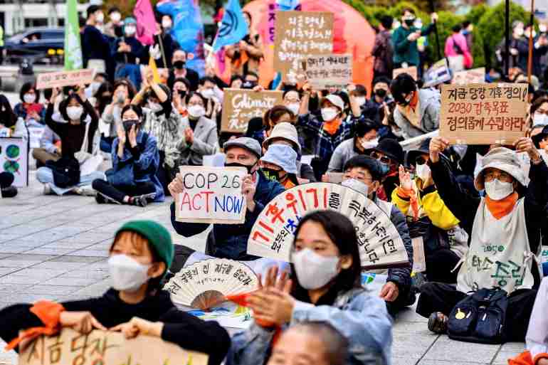 cop26 protest seoul