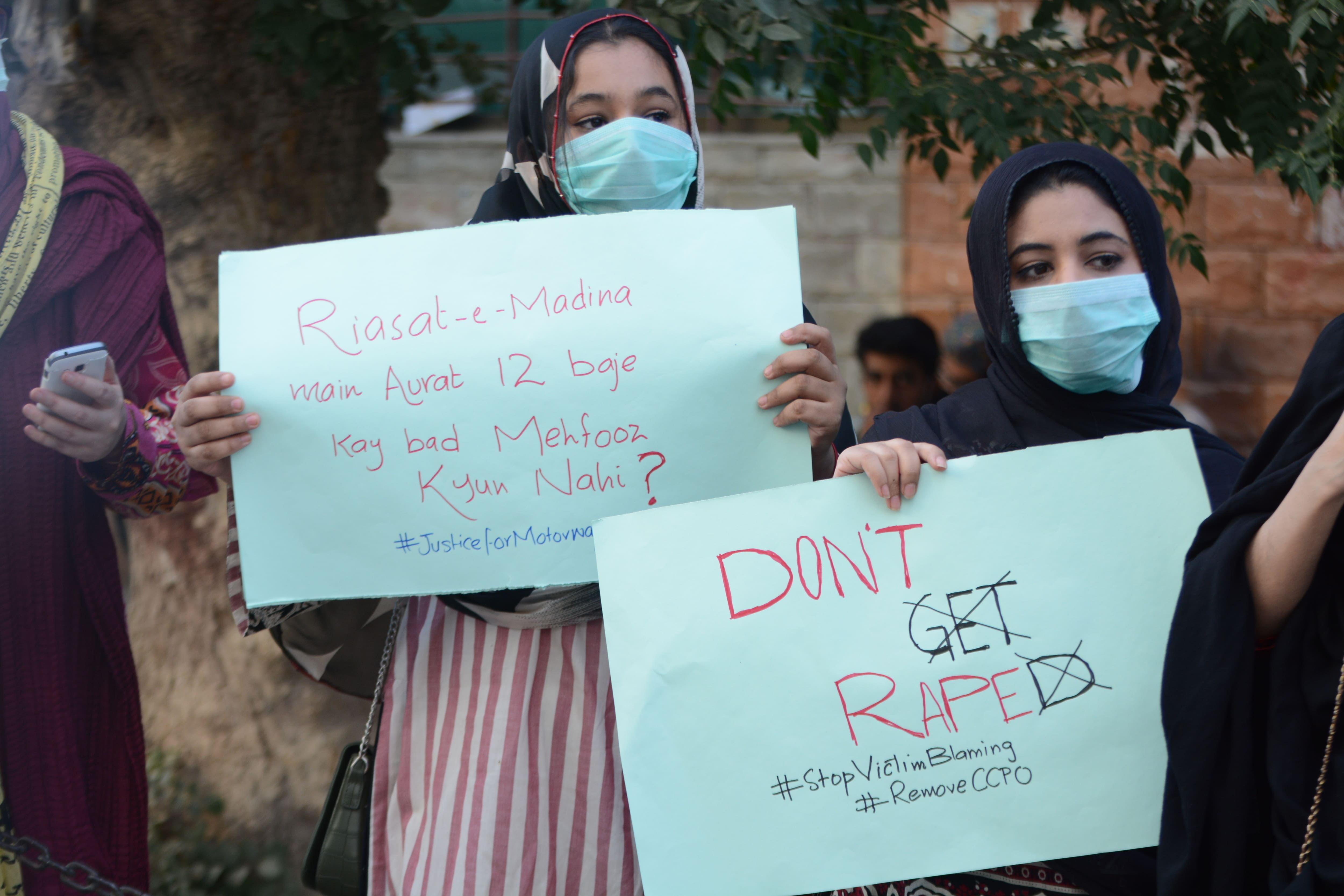 People were protesting for the anti-rape law.