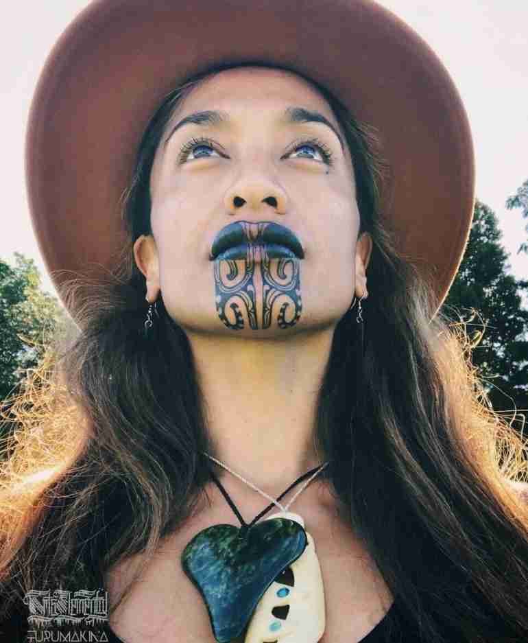 oriini kaipara maori chin tattoo news anchor
