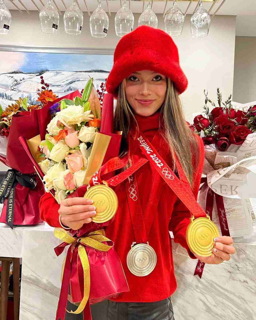 The US-Born freestyle skier, Eileen Gu, who competed for China, has made history