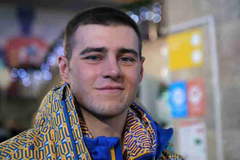ukraine athlete vladyslav heraskevych no war protest olympics