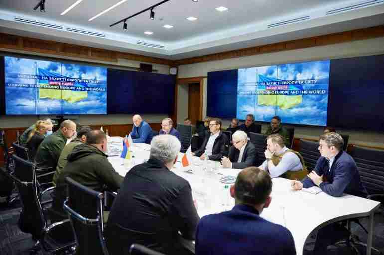 poland slovenia czech republic prime ministers train kyiv zelensky