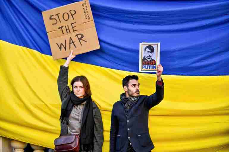 ukraine protests russia invasion uk